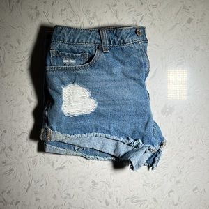 Forever 21 denim shorts ripped
